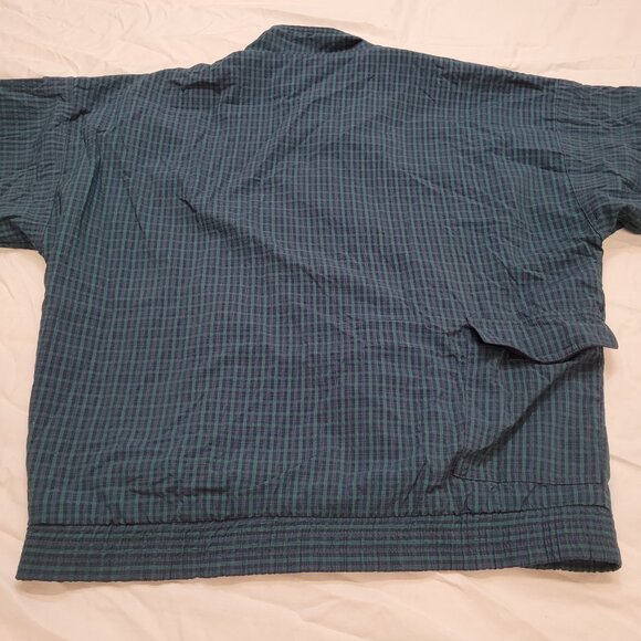 Nicklaus Mens Black Watch Plaid Jacket Golf Lightweight Logo Patch Vintage Zipup - Picture 8 of 13